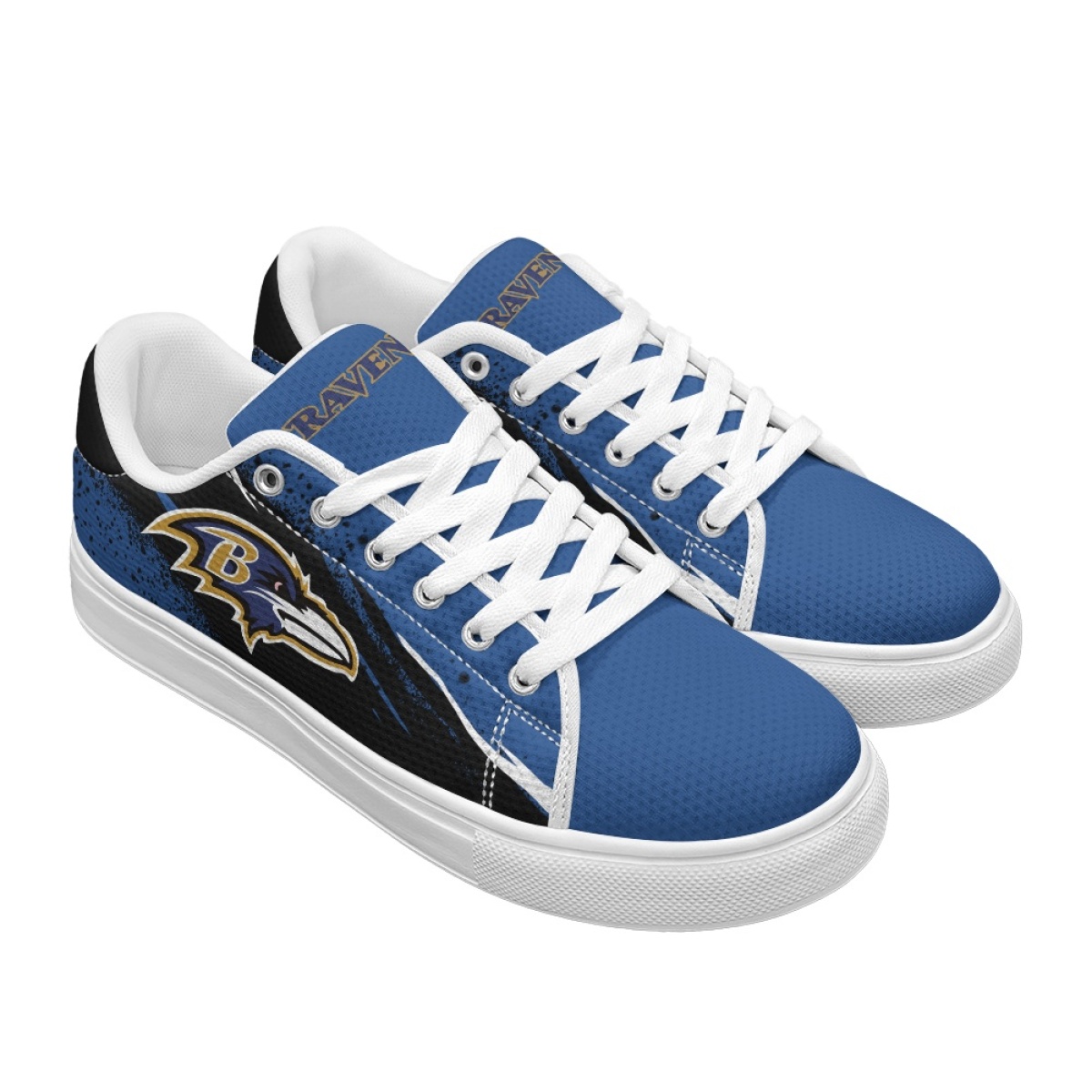 Men's Baltimore Ravens Low Top Casual Sneakers/Shoes 001